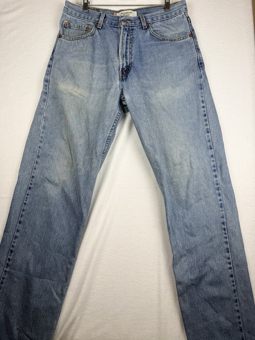 Levi’s 550 Jeans Men’s 33x34 Light Wash Relaxed Fit Straight Leg 100% Cotton